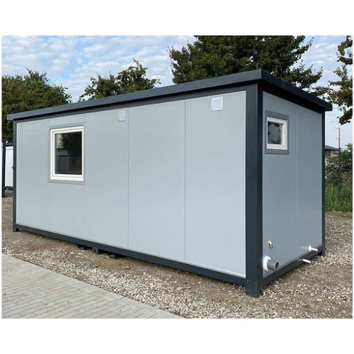 Bürocontainer 6,00 × 2,40m mit toilette, dusche und küche