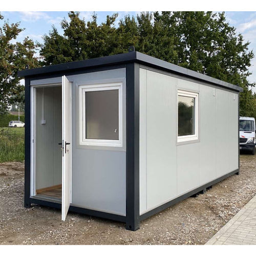 Bürocontainer 6,00 × 2,40m mit toilette, dusche und küche